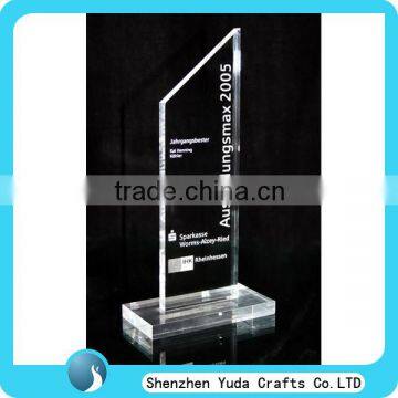 Crystal Trophy Acrylic Award Plaque Lucite Block Display Perfect Gift for Winner