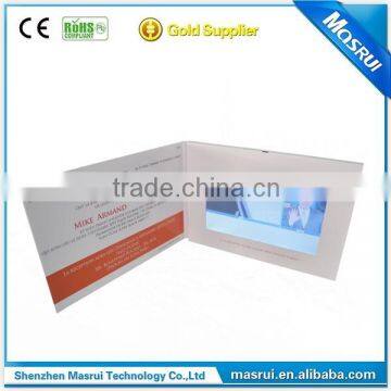 7 inch TFT LCD Screen luxury digital video cards brochure