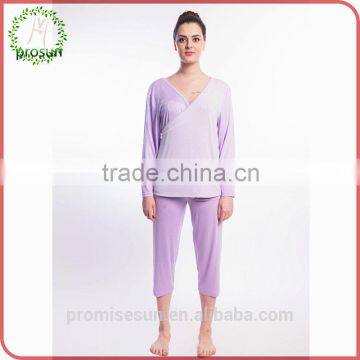 Soft comfortable lace lady pajama set for family set clothes