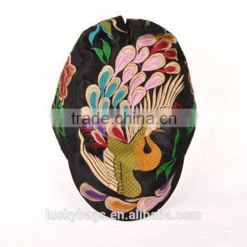 New Peacock Hat Ethnic Wind Hat for Children Canvas Embroidery Hat