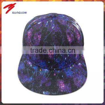 customize design your own logo 100%polyester starry sky plain snapback hats wholesale