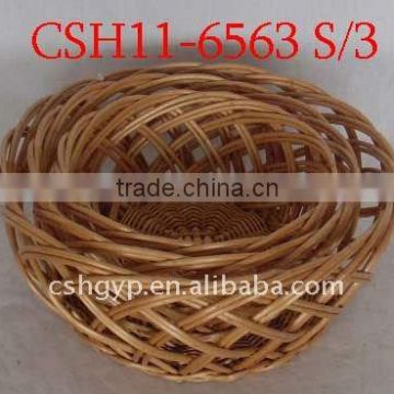 round steamed willow tray