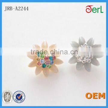 fashion pretty flower rhinestone button