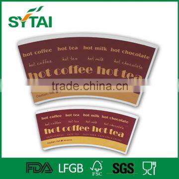 Flexo printing paper cup fan/cup paper sheets for 8oz coffee cups