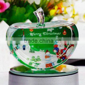 high quality crystal apple craft for children's day gift