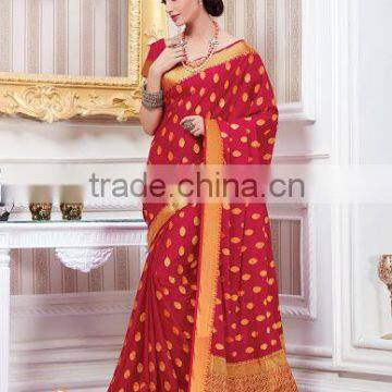 Red Kanchipuram Silk Trendy Saree