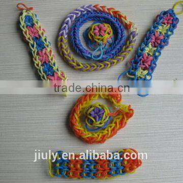 2014 Wholesale Cheaper Colorful Rainbow DIY Loom Rubber Bands for Children