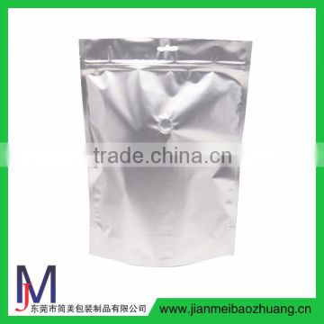 glossy material food packaging stand up bag with zipper and window