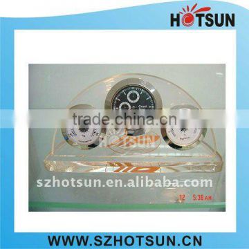 oval acrylic clock table display