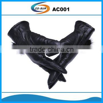 woman genuine leather gloves