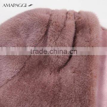 Global Sale Fuchsia Mink Warm Fur Coat V Collar Mink Coat In China photo-5