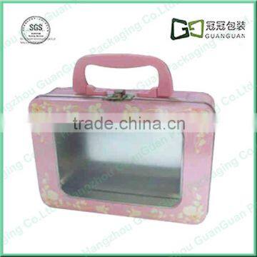 Big Capacity Kid's Design Metal Tin Lunch Box With PVC