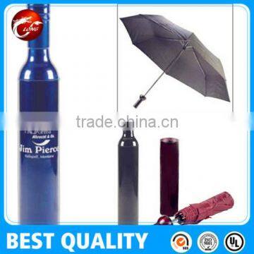 8 Pannels 0%Wine Umbrella 3 Fold Umbrella Advertising Wine Bottle Shape Umbrella