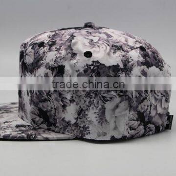Hip Hop Style Cool Custom Sublimation Printed Flat Brim Bill Wholesale Hat and Cap