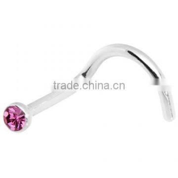 Popular 316L Stainless Steel Nose Screw Piercing