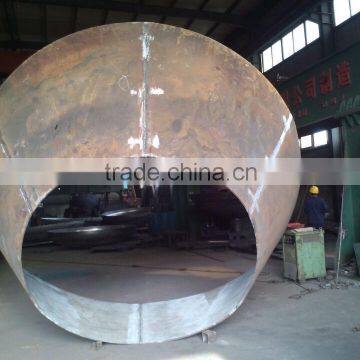 Sand blasting carbon steel conical dished heads tank bottom custom design