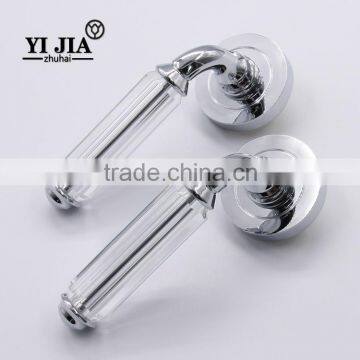 3 inch polished chrome finish clear wooden furniture bedroom door glass knobs