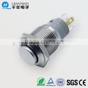 QN16-F7 16mm Momentary|Latching Elevated Head Pin terminal Waterproof metal push button switch