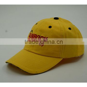 Cotton embroidery 6 panels baseball cap hats manufacture