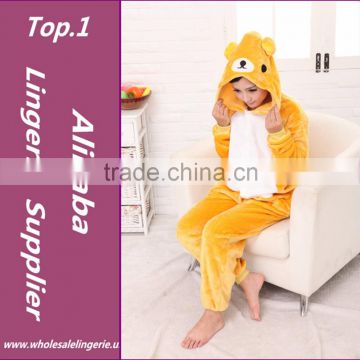 Warm women men pajamas plain adult onesie unique novelty rilakkuma bear pajamas