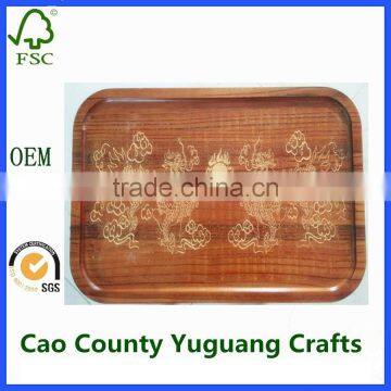 High Quality Lacquer Serving Decorative Wood Tray,Wooden Tray