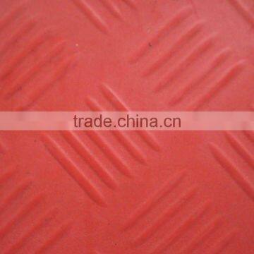 red clour checker rubber floor