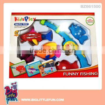 Kid plastic toy fishing rods,magnetic fishing game toys