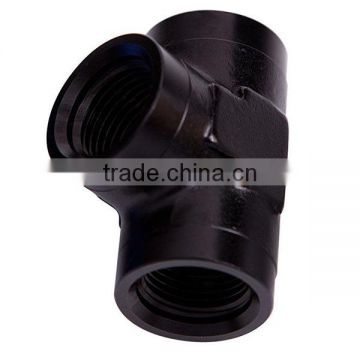 3/8 Inch Aluminum Black Npt Thread Connection Female Pipe Tee