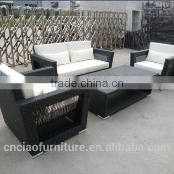 Мебельный набор из алюминиевых и полиэтиленовых плетеных лавсановых диванов для открытых площадей и садовых зон photo-2