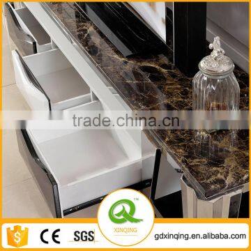 E378 Stainless Steel Living Room Furniture Modern Design Led TV Stand Designs photo-3