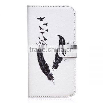 Painting Phone Case Wallet Leather Case Leather Flip Holster for Samsung S7 Edge photo-2
