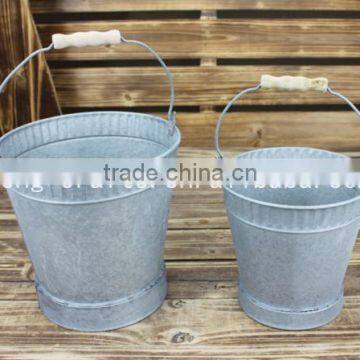 galvanized steel flower bucket