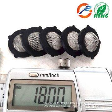 Qinhan Strainer Gasket Rubber Edge Filter Screen Gasket 40 Mesh Stainless Steel Mesh Specifications:19*11.5*3mm photo-3