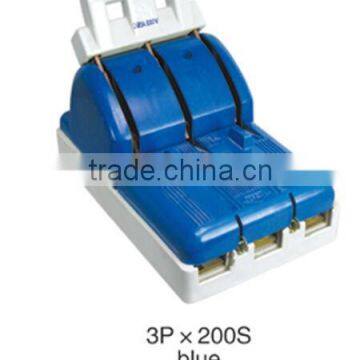 Electric Yellow 4P 60A Double Throw Porcelain Knife Switch photo-3