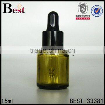 China Fancy High Quality Frosted 15ml Glass Essential Oil Bottle Gold Aluminum Dropper Bottle Glass Cosmetic Packaging photo-6