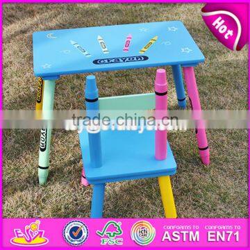 2017 New Design Kindergarten Wooden Table and Chairs for Toddlers W08G217 photo-2