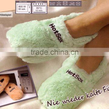 Hot Sox Heatable Slippers Grain Slippers Microwave Shoes Supersoft