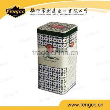Rectangle shape coffee tin box with custom print