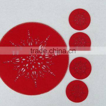 2016 Colorful Round Cup Polyester Coasters Custom Fabric Mats photo-4