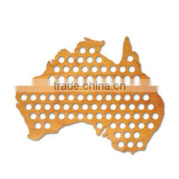 Best Selling Wood Beer Laser Craft Cap Maps for Bar Deco photo-6