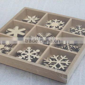 2015 Art Craft New Design Christmas Present Wooden Stamps Snow