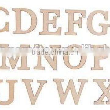 OEM alphabet made of MDF, painted wood colour.