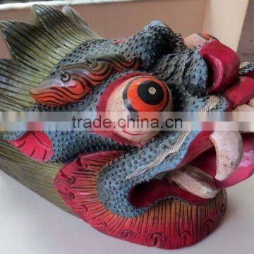 Dragon Mask Wall Hanging Decor Handmade in Nepal