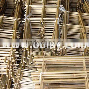 Natural bamboo trellis for plant support