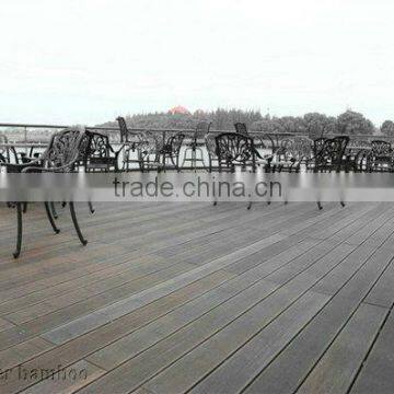 20MM Thickness Abrasion-Resistant Outdoor Strand Woven Bamboo Decking Dark Chocolate Color -KE-OS0823