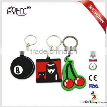 Newest Customized Logo Printed Soft Pvc Key Chain Wholesale