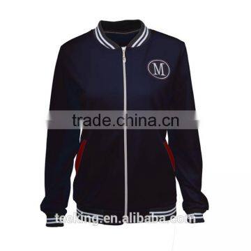 Ladies College Jacket Ladies Embroidery Baseball Jacket photo-5