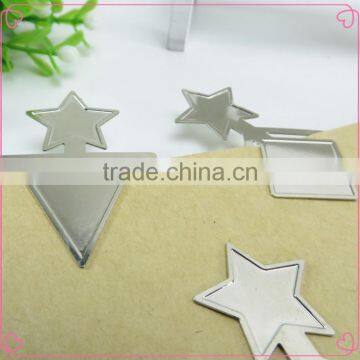 OEM star shape stainless steel bookmark stationery