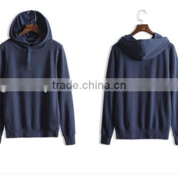 2016 OEM/ODM sportswear no zipper thin drawstring hood sweatshirt plain hoody men custom french terry hoodies