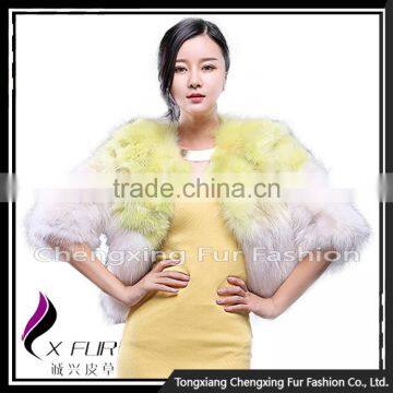CX-G-A-01C China Manufacturer Dyed Women Raccoon Fur Jacket photo-5